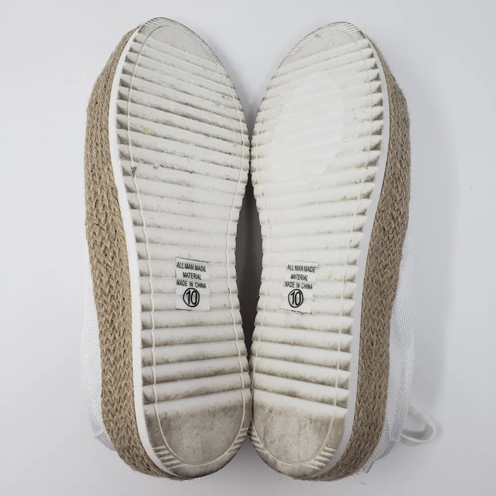 Espadrille White Platform Sneakers.